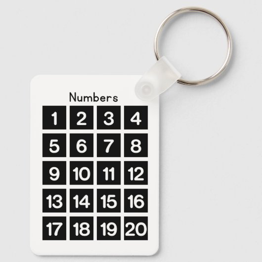 Numbers  sleutelhanger (Achterkant)