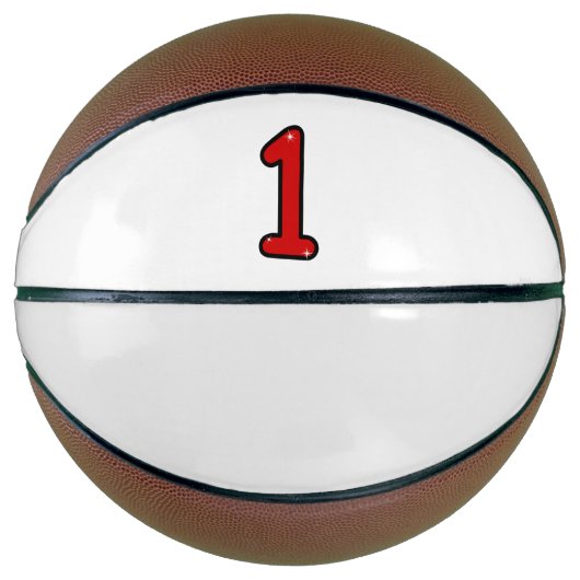 Numeral 1, one, 1 year, number 1, number one basketbal (Voorkant)