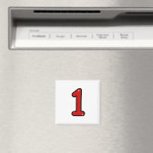 Numeral 1, one, 1 year, number 1, number one magneet (Insitu (Vaatwasser))