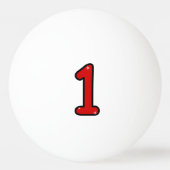 Numeral 1, one, 1 year, number 1, number one pingpongballen (Voorkant)