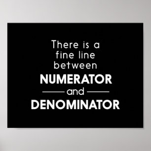 Numerator en noemer poster