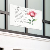 Numeri 6:24-26 De Here zegene u Roos Spandoek (Buitenkant Gebouw)