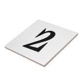 NUMERIC TILE - STYLISH TWEE (nummer 2) ~.png Tegeltje (Zijkant)