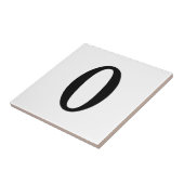 NUMERIC TILE - STYLISH ZERO (nummer 0) ~.png Tegeltje (Zijkant)