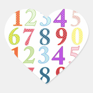 Numeriek Hart Sticker