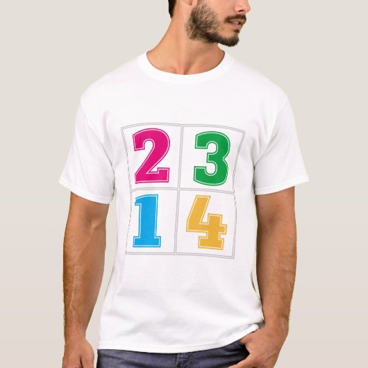 Numerieke serie 1234 t-shirt (Voorkant)