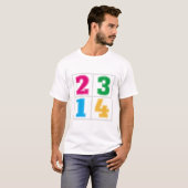 Numerieke serie 1234 t-shirt (Voorkant volledig)