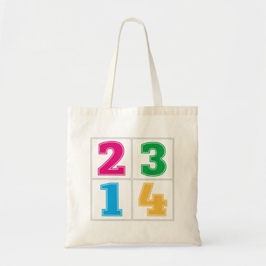 Numerieke serie 1234 tote bag (Voorkant)