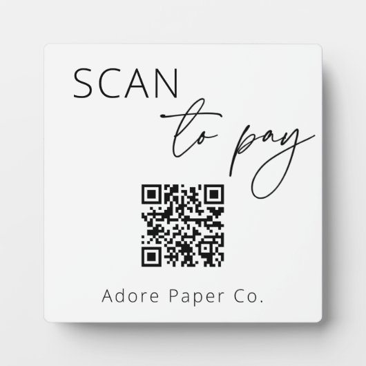 Numériser pour payer le code QR Plaque de signalis (Devant)