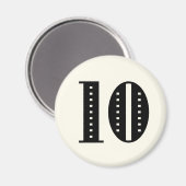 Numéro 10 Magnet rond (Recto/Verso)