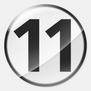 Numéro 11 autocollant noir