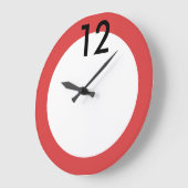 Numéro 12 Horloge murale acrylique (Angle)