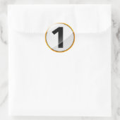 Numéro 1 autocollant en or (Sac)