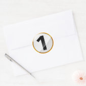 Numéro 1 autocollant en or (Enveloppe)