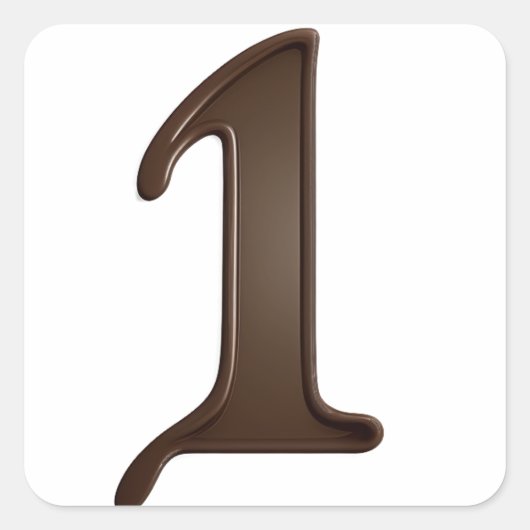 Numéro 1 autocollants au chocolat (Devant)
