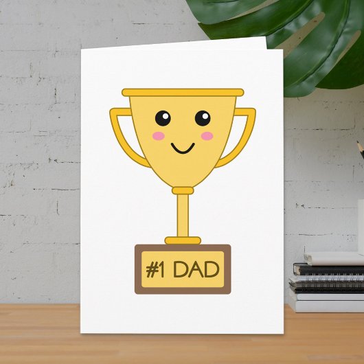 Numéro 1 Carte de Fête des pères papa mignonne Tro