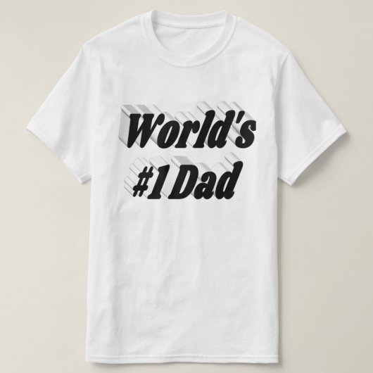 Numéro 1 Fête des pères papa texte noir T-shirt (Design devant)