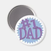 Numéro 1 Papa Magnet rond (Recto/Verso)