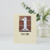 Numéro 1 table vraie carte postale en ivoire (Debout devant)