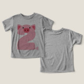 Numéro 2 Cochon Animal Thème 2 ans Garçons Enfants (Design Recto & Verso)