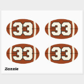 Numéro 33 Sticker de football (Feuille)