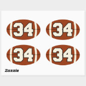 Numéro 34 Sticker de football (Feuille)