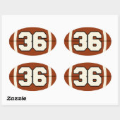 Numéro 36 Sticker pour football (Feuille)