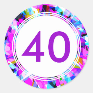 Numéro 40 - Autocollant rond
