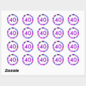 Numéro 40 - Sticker rond (Feuille)
