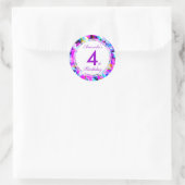 Numéro 4 - Sticker rond anniversaire (Sac)