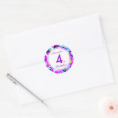 Numéro 4 - Sticker rond anniversaire (Enveloppe)