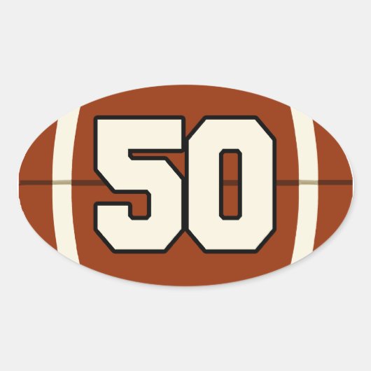Numéro 50 Football StIcker (Devant)