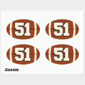 Numéro 51 Sticker de football (Feuille)
