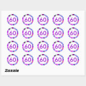 Numéro 60 - Sticker rond (Feuille)