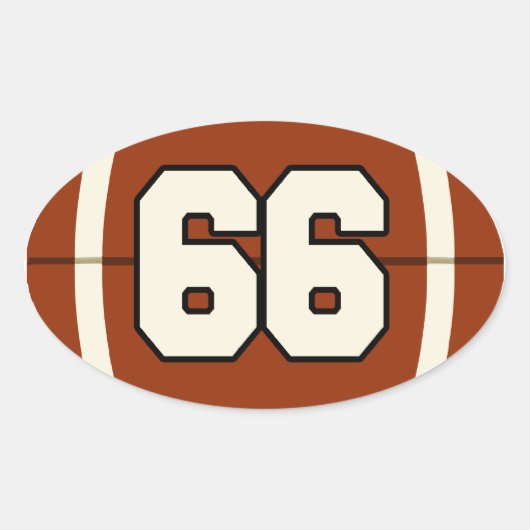 Numéro 66 Sticker pour football (Devant)