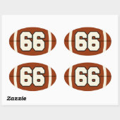 Numéro 66 Sticker pour football (Feuille)