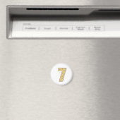 Numéro 7 aimant avec or et violet (In Situ (Lave-vaisselle))