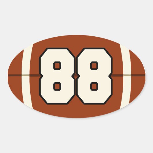 Numéro 88 Sticker pour football (Devant)