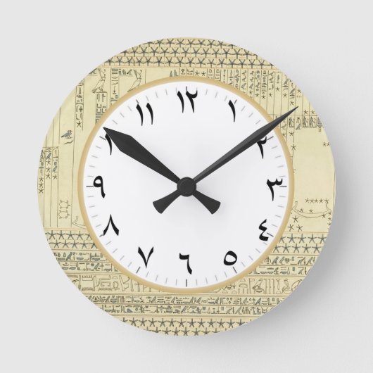 Numéro arabe Horloge Ancien Egypte hiéroglyphes (Recto)