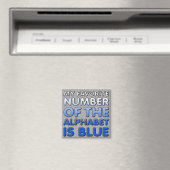 Numéro Bleu De L'alphabet Aimant De Frigo Drôle (In Situ (Lave-vaisselle))