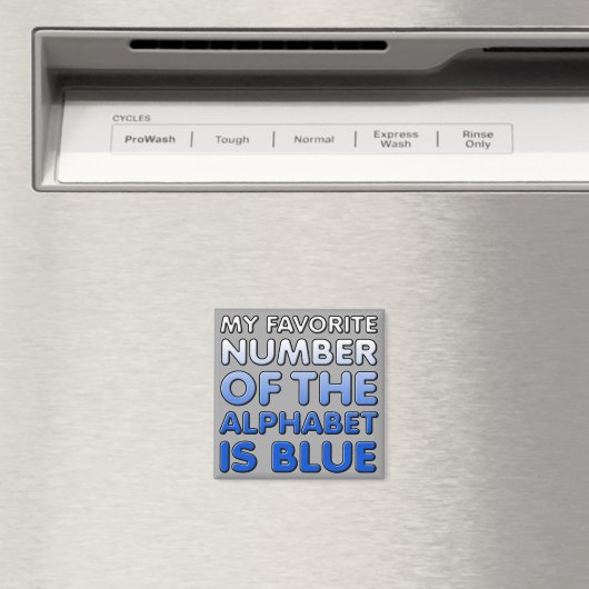 Numéro Bleu De L'Alphabet Funny Fridge Magnet (In Situ (Lave-vaisselle))
