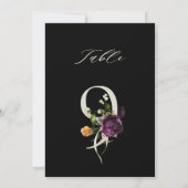 Numéro botanique floral 9, 5x7, Numéro de table no (Dos)