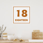 Numéro Brown dix-huit Poster (Cuisine)
