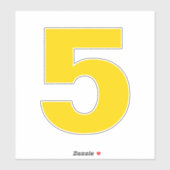 Numéro Cinq Sticker Or et Blanc (Feuille)