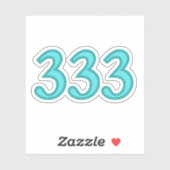 Numéro d'ange de bénédictions 333 Autocollant (Feuille)
