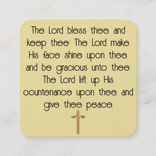 Numéro de carte 6:24-26 (Devant)