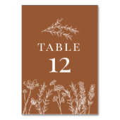 Numéro de carte de Fleur sauvage orange brûlé (Dos)