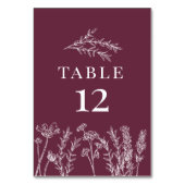 Numéro de carte de Fleur sauvage orange brûlé (Dos)