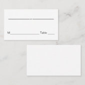 Numéro de carte de table mariage Carte de place in (Devant / Derrière)
