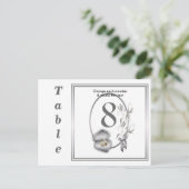 Numéro de carte de table mariage Carte postale (Debout devant)